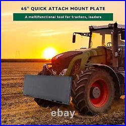 Thick Skid Steer Mount Plate Adapter Loader Quick Tach Attachment Heavy Duty 1/2