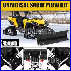 Universal Snow Plow Kit 45 Inch Adjustable Steel Blade Fit for Pickup Trucks UTV