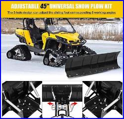 Universal Snow Plow Kit 45 Inch Adjustable Steel Blade Fit for Pickup Trucks UTV