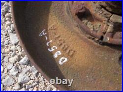 Universal steel rear plow wheel D857-A with bracket JD John Deere 1 bottom tractor