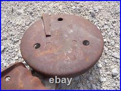 Universal steel rear plow wheel D857-A with bracket JD John Deere 1 bottom tractor