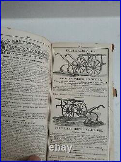 VERY RARE 1881 Farmers Pocket Companion book JOHN DEERE MANSUR John Deere Plows