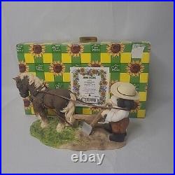 VTG 2001 Mary's Moo Moos John Deere Boy/Horse Plow Figurine 7 x 3.75 #858900