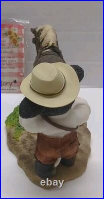 VTG 2001 Mary's Moo Moos John Deere Boy/Horse Plow Figurine 7 x 3.75 #858900