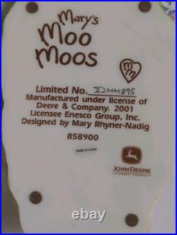 VTG 2001 Mary's Moo Moos John Deere Boy/Horse Plow Figurine 7 x 3.75 #858900