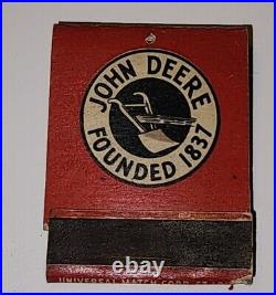 Very Rare John Deere Plow Company Matchbook Kansas City Mo 1936-1937 Logo Inside
