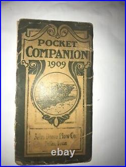 Vintage 1909 Farmer's Pocket Companion John Deere and Plow Co. Dallas Texas