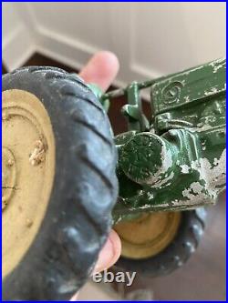 Vintage 1940's 1950's Ertl John Deere Model A Tractor Manure Spreader Plow Disc