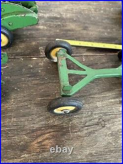 Vintage 1940's 1950's Ertl John Deere Model A Tractor Manure Spreader Plow Disc
