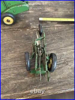 Vintage 1940's 1950's Ertl John Deere Model A Tractor Manure Spreader Plow Disc