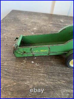 Vintage 1940's 1950's Ertl John Deere Model A Tractor Manure Spreader Plow Disc