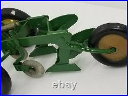 Vintage 1950's ERTL ESKA, John Deere Metal Toy, 2 Bottom Plow, 1/16th Scale, USA