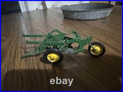 Vintage 1950's Eska John Deere 2 Bottom Plow 1/16 Old Farm Toy