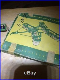 Vintage 1950s John Deere Toy Disk Harrow Plow WithOriginal Box