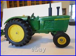 Vintage 1970 Ertl 116 John Deere 5020 Tractor, #555, withF660 4 Bottom Plow #527