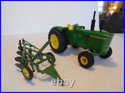 Vintage 1970 Ertl 116 John Deere 5020 Tractor, #555, withF660 4 Bottom Plow #527