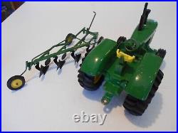 Vintage 1970 Ertl 116 John Deere 5020 Tractor, #555, withF660 4 Bottom Plow #527