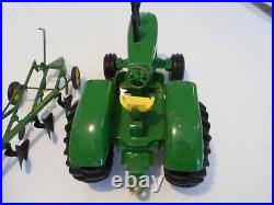 Vintage 1970 Ertl 116 John Deere 5020 Tractor, #555, withF660 4 Bottom Plow #527