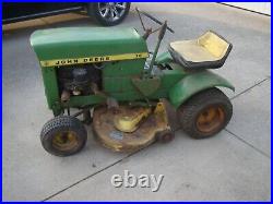 Vintage 1970 John Deere 70 Lawn Tractor with Snow Plow For Parts or Restoration
