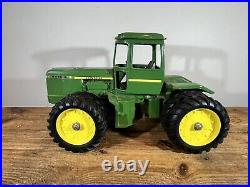 Vintage 80's John Deere 8640 4WD Tractor Toy Dual Wheels Plow & Trailer Package