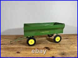 Vintage 80's John Deere 8640 4WD Tractor Toy Dual Wheels Plow & Trailer Package