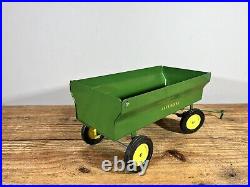 Vintage 80's John Deere 8640 4WD Tractor Toy Dual Wheels Plow & Trailer Package