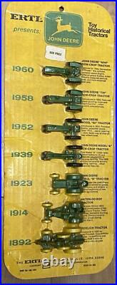 Vintage Collectible ERTL Rare John Deere Historical Tractor set 1960's