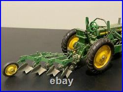 Vintage ERTL ESKA John Deere 620 Tractor, 3 point hitch, loader, 4 bottom plow