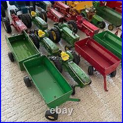 Vintage Ertl 50LB LOT 18 & 116 Scale Farm Tractors Equipment Trailer Plow VGC