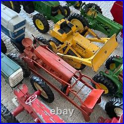 Vintage Ertl 50LB LOT 18 & 116 Scale Farm Tractors Equipment Trailer Plow VGC