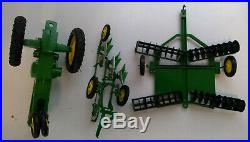 Vintage Ertl Eska 1/16 John Deere (Lot of 3 Toys) Custom Plow, Tractor, Disk