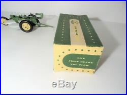 Vintage Ertl Eska John Deere Toy Plow 1/16 Steel 2 bottom 1950's Original Box