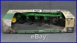 Vintage Ertl John Deere 4-Bottom Plow withOriginal Box 1/8