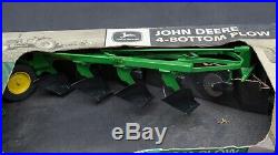 Vintage Ertl John Deere 4-Bottom Plow withOriginal Box 1/8