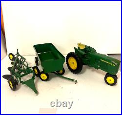 Vintage Ertl John Deere 536 Farm Set Tractor, Wagon, Plow