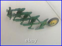 Vintage Eska Ertl John Deere 4 Bt 3 Point Hitch Plow Minty Farm Toys Tractor Jd