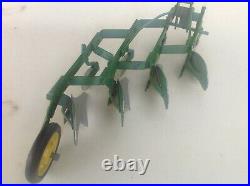 Vintage Eska Ertl John Deere 4 Bt 3 Point Hitch Plow Minty Farm Toys Tractor Jd