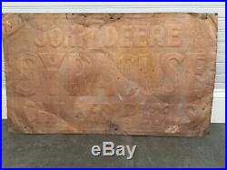 Vintage JOHN DEERE SYRACUSE CHILLED PLOWS Sign