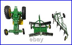 Vintage John Deer Lot 3 3020 Tractor, Wheel Disc, Bottom Plow ERTL Diecast Steel