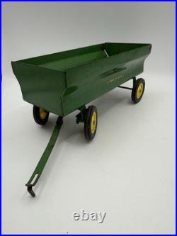 Vintage John Deer Tractor, Wheel Disc, Wagon, Bottom Plow ERTL Diecast Steel Vintage John Deer Tractor, Wheel Disc, Wagon, Bottom Plow ERTL Diecast Steel