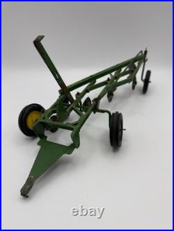 Vintage John Deer Tractor, Wheel Disc, Wagon, Bottom Plow ERTL Diecast Steel Vintage John Deer Tractor, Wheel Disc, Wagon, Bottom Plow ERTL Diecast Steel