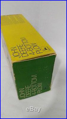 Vintage John Deere 1/16 Steel 4 Bottom Plow Toy with Original Box