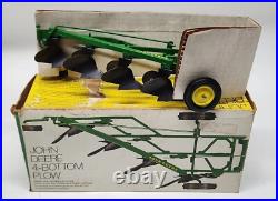 Vintage John Deere 4-Bottom Plow By Ertl 1/16 Scale In Ice Cream Box