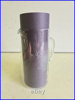Vintage John Deere Advertising Etched Glass Pitcher 1880 Deere & Co. Plow Logo Vintage John Deere Advertising Etched Glass Pitcher 1880 Deere & Co. Plow Logo