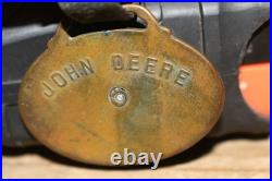 Vintage John Deere Blue Enamel 4 Leg Deer Plows Farm Tractor Watch Fob Sign