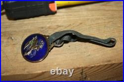 Vintage John Deere Blue Enamel 4 Leg Deer Plows Farm Tractor Watch Fob Sign