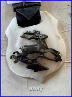 Vintage John Deere Plow Company Mop Watch Fob On Original Card Nos Very Rare