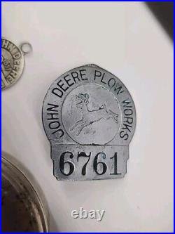Vintage John Deere Plow Works #6761 Employee ID Badge Pin Moline ILL