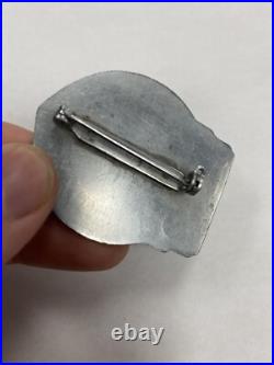 Vintage John Deere Plow Works Factory #7203 Employee ID Pinback Badge Antique