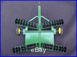Vintage John Deere Toy Tractor Disc Harrow Manure Spreader 4 Bottom Plow Farm